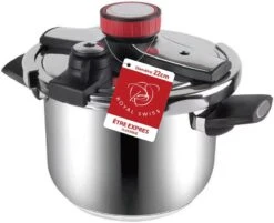 Royal Swiss Snelkookpan / Couscous Pan - 2 In 1 - 10 Liter - Ø 26 Cm - RVS - Inductie - Automatische Sluiting -Keuken Pot 1200x976 12