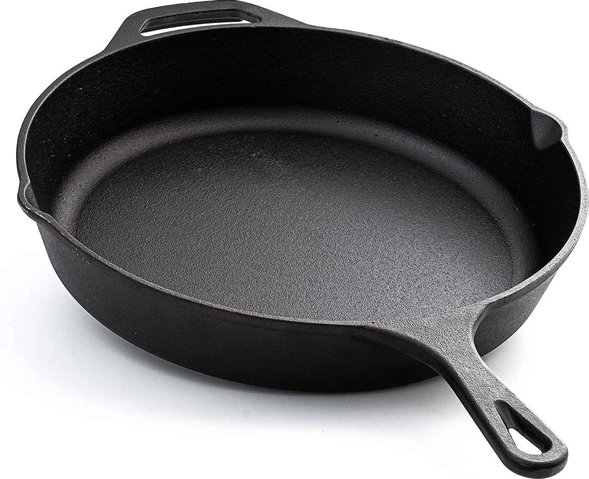 Nuovva Cast Iron Skillet / Gietijzeren pan - 32cm Nuovva Cast Iron Skillet / Gietijzeren Pan - 32cm -Keuken Pot 1200x976 6