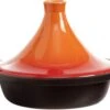 Cosy & Trendy Tajine Zwart / Oranje - Gietijzeren Schaal - Ø25cm - Geschikt Voor Inductie -Keuken Pot 1200x986