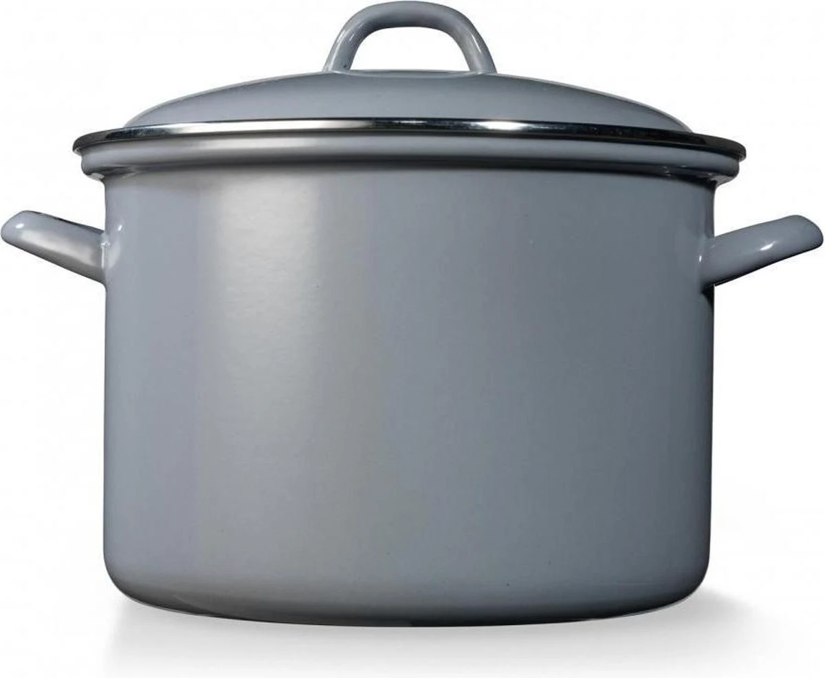 Lite-Body - Magnus Soeppan / Stamppotpan met deksel - Ø 24 cm/ 8l - Emaille - Grijs Lite-Body - Magnus Soeppan / Stamppotpan Met Deksel - Ø 24 Cm/ 8l - Emaille - Grijs -Keuken Pot 1200x987 4