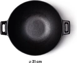 Orange85 Gietijzeren Wokpan - Alle Warmtebronnen - Inductie - Wok - Zwart - 31cm - Gietijzer - Wokpannen 4 Orange85 Gietijzeren Wokpan - Alle Warmtebronnen - Inductie - Wok - Zwart - 31cm - Gietijzer - Wokpannen -Keuken Pot 1200x989 3