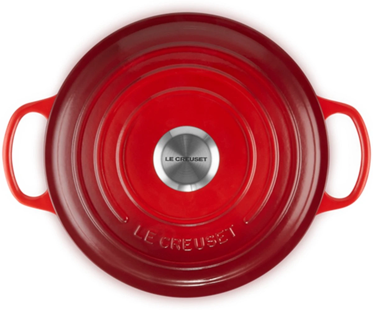Le Creuset - Gietijzeren - Lage Braadpan - 24cm - Kersenrood Le Creuset - Gietijzeren - Lage Braadpan - 24cm - Kersenrood -Keuken Pot 1200x998 1
