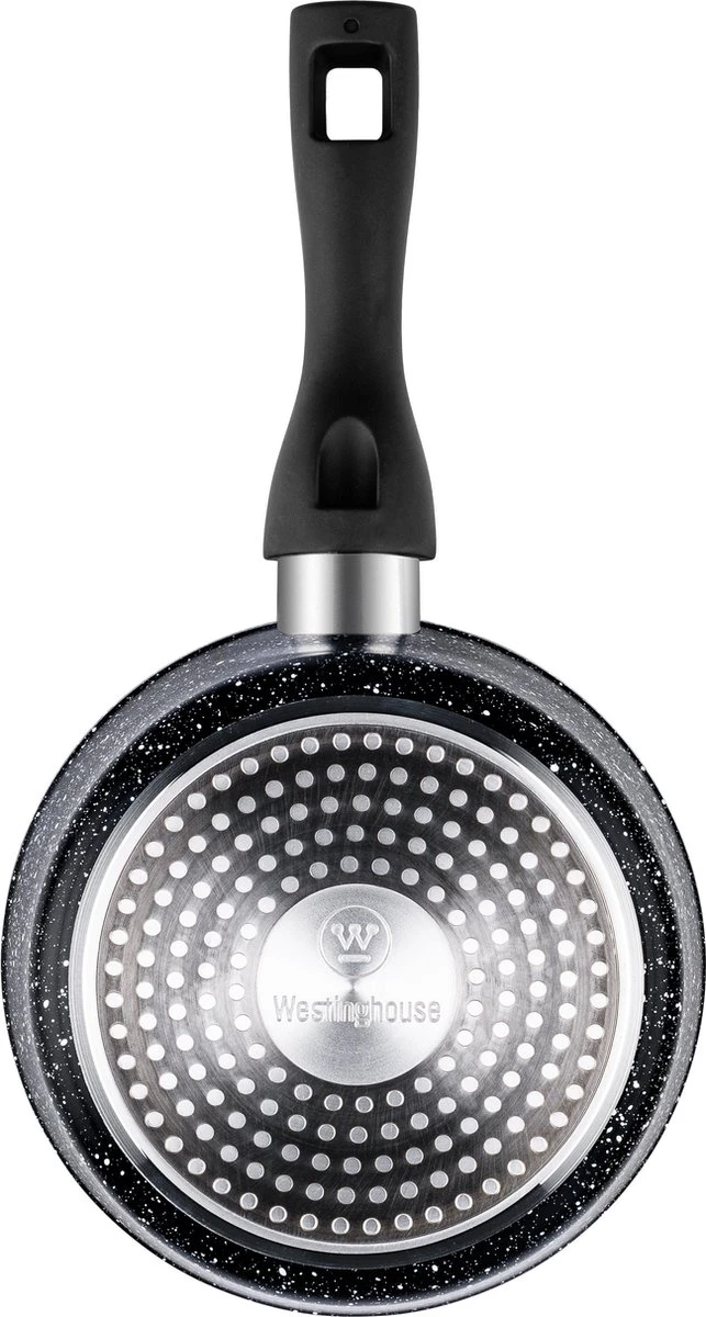 Westinghouse Steelpan Inductie - Ø 18 cm - Zwart Marmer - met Deksel - Sauspan Westinghouse Steelpan Inductie - Ø 18 Cm - Zwart Marmer - Met Deksel - Sauspan -Keuken Pot 643x1200 2