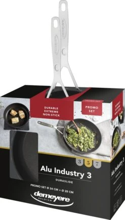 Demeyere Alu Industry 3 Koekenpannenset - Inductie - Duraslide Antikleeflaag - Pannenset 24 Cm + 28 Cm 3 Demeyere Alu Industry 3 Koekenpannenset - Inductie - Duraslide Antikleeflaag - Pannenset 24 Cm + 28 Cm -Keuken Pot 685x1200