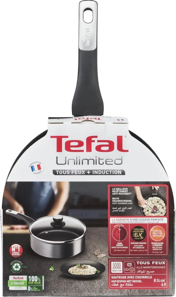 Tefal Unlimited Hapjespan - Ø 24 cm + deksel Tefal Unlimited Hapjespan - Ø 24 Cm + Deksel -Keuken Pot 711x1200 5