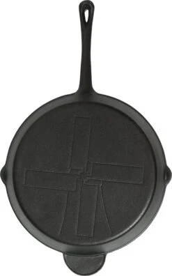 The Windmill Koekenpan Skillet Extra - 31,5 Cm - Gietijzer Zwart -Keuken Pot 749x1200