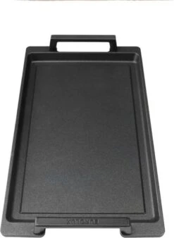 Eurolux Teppanyaki Plaat Met Grepen - 41 X 24 X 2.5 Cm - Zwart - Aluminium - Geschikt Voor Alle Warmtebronnen -Keuken Pot 878x1200