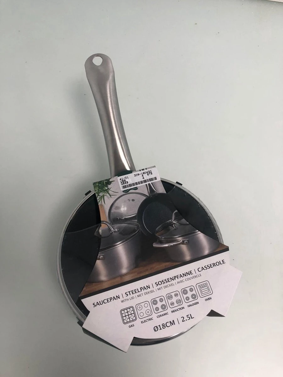 Excellent Houseware Steelpan -18 cm - Zilver Excellent Houseware Steelpan -18 Cm - Zilver -Keuken Pot 900x1200 29