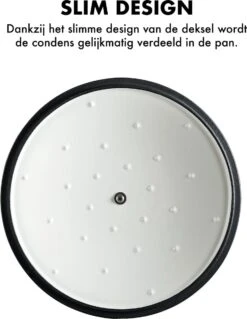 MOA Gietijzeren Braadpan - Inhoud 7,2 Liter - 30CM - Rond - Alle Warmtebronnen - Ook Voor Inductie - Gewicht 7,3 Kg - Wit - C30W -Keuken Pot 928x1200