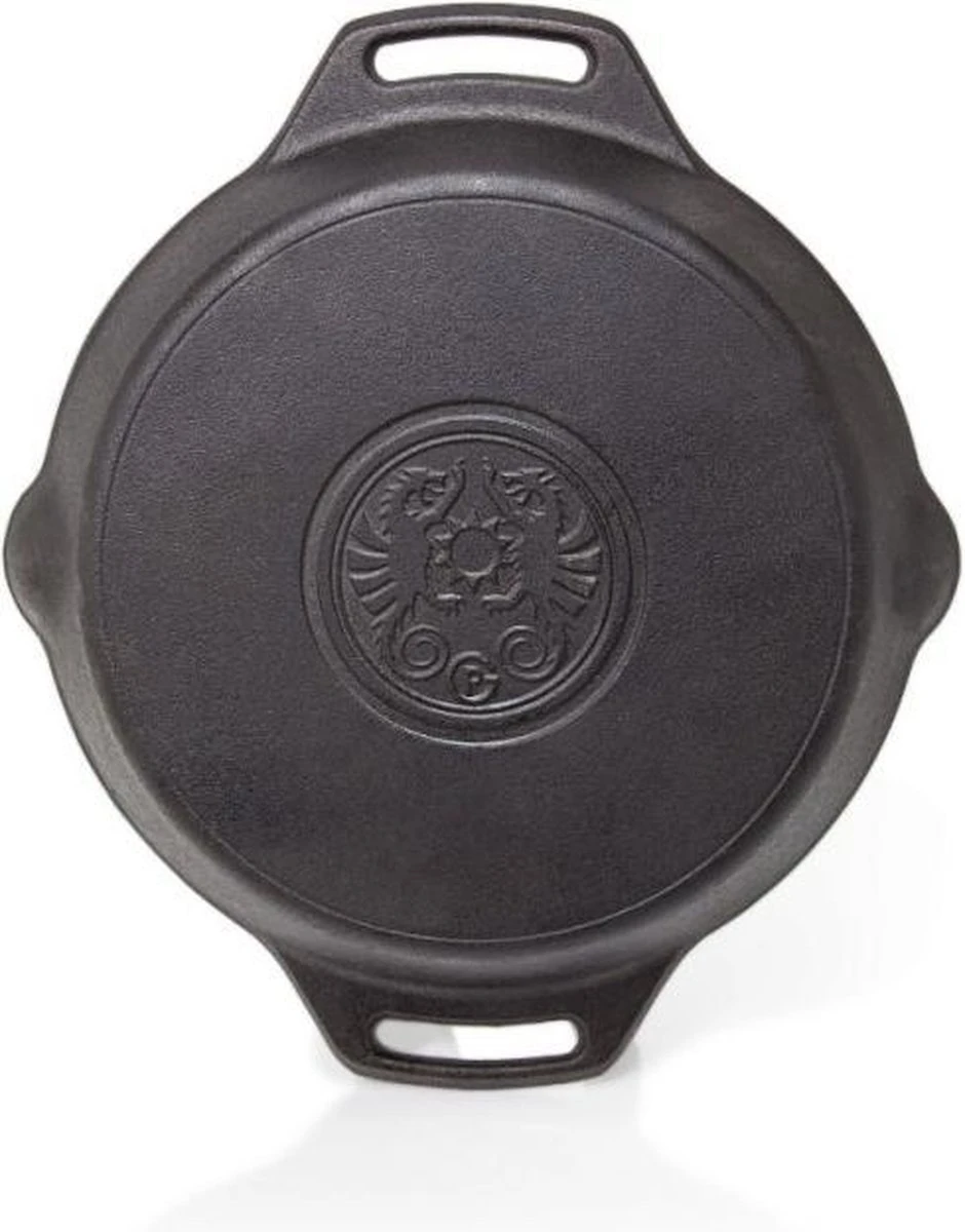 Petromax fp30h-t, skillet, 30 cm, pan met handgrepen, gietijzer, zwart Petromax Fp30h-t, Skillet, 30 Cm, Pan Met Handgrepen, Gietijzer, Zwart -Keuken Pot